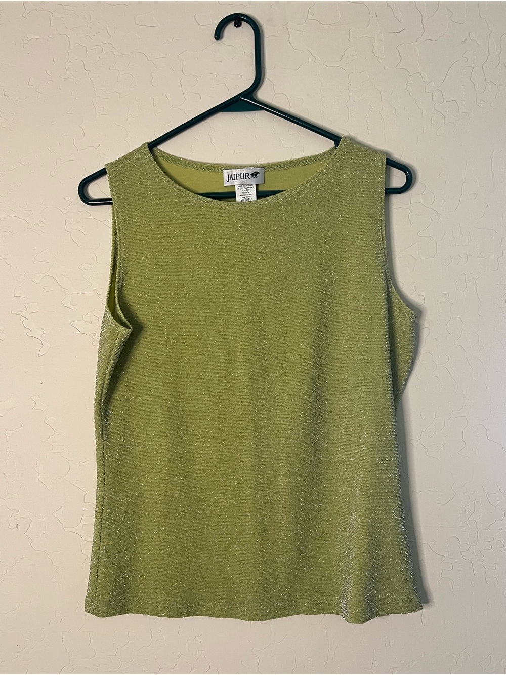 Jaipur Shimmery olive Green Knit Top